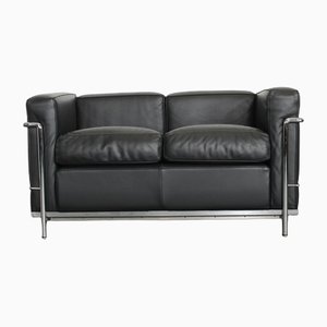 Leder LC2 Sofa von Le Corbusier für Cassina