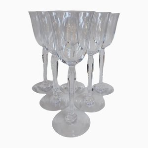 White Wine Clara Glasses in Crystal from Baccarat, Set of 6