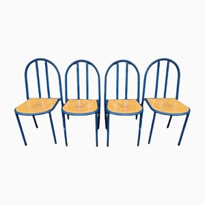 School Chairs in the Style of Robert Mallet-Stevens, 1960s, Set of 4