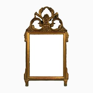 Louis XVI Mirror with Wooden Pedestal, 1780s