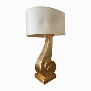 Lampe de Bureau Dorée en Céramique de Le Dauphin