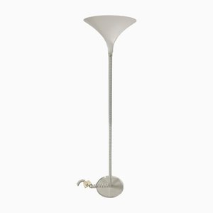 White Acrylic Glass Floor Lamp by Harco Loor, 1980s