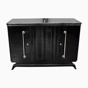 Large Art Deco High Sideboard with Chrome Handles