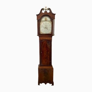 Horloge Longue George III en Acajou Marqueté