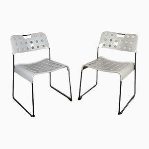Stackable Omkstak Chairs by Rodney Kinsman for Bieffeplast, 1970s, Set of 2