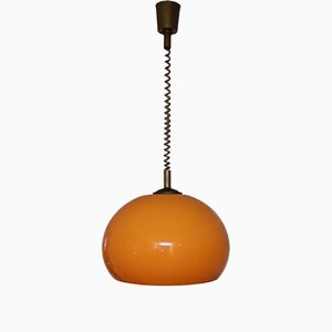 Orange Plastic Ceiling Lamp, 1970s