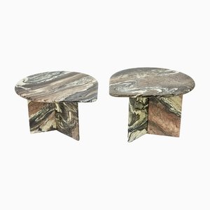 Sicilian Marble Nesting Coffee Tables, 1970s, Set of 2