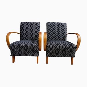 Model H-410 Armchairs by Jindrich Halabala for UP Závody, Set of 2