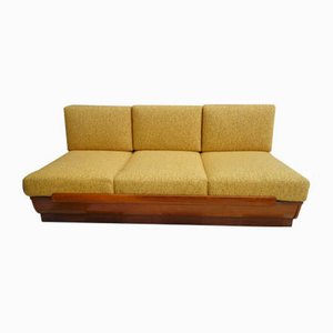 Mustard Yellow Daybed Sofa by Jindrich Halabala for UP Závody, 1950s