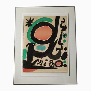 Joan Miro, Composición abstracta, Litografía