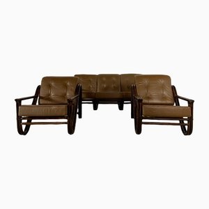 Bambus Sofa & 2 Sessel Set, 1970er, 3er Set