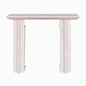 Mid-Century Belgian Travertine Wall Console Table