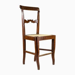 Vintage Stuhl aus Holz & Stroh