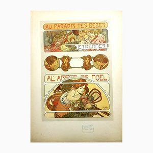 Alphonse Mucha, Christmas Baby Party, 1902, Lithographie
