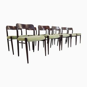 Model 75 Dining Chairs by Niels Otto Moller, 1960s, Set of 10