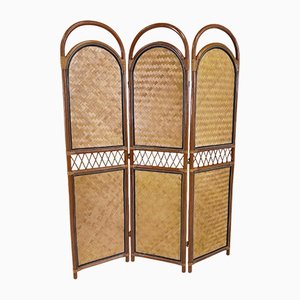 Bamboo Room Divider or Folding Screen, 1970s