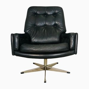 Mid-Century Danish Leather Lounge Chair by Svend Skipper, 1970s