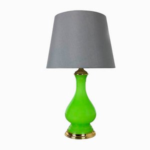 Grüne Tischlampe aus Opalglas von Cenedese, 1960er