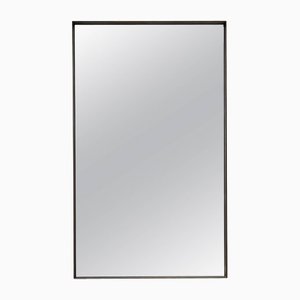 Specchio rettangolare con cornice in ottone brunito di Salvatori
