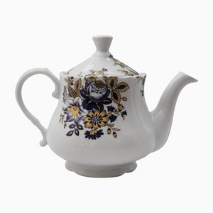 Rose Gold & Blue Teapot from Stella Fatucchi Art Porcelain