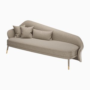 Bhutan Tagesbett aus Greige Stoff von Javier Gomez