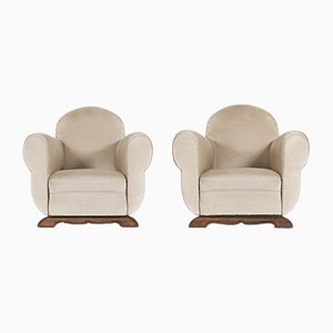 Art Deco Club Chairs, 1930, Set of 2