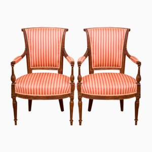 French Directoire Armchairs, Set of 2, late 1700s