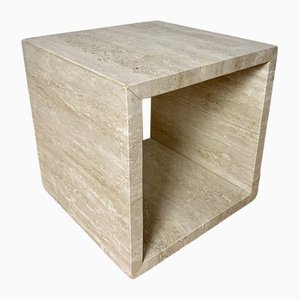 Travertine Stone Cube Side Table
