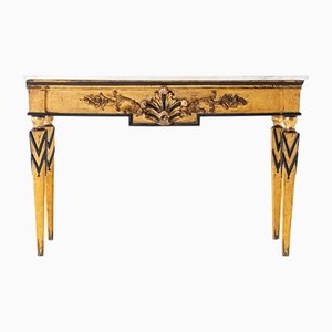 18th Century Italian Console Table with Marble Top