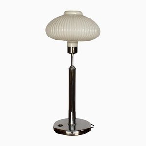 Lámpara de mesa Art Déco niquelada, años 20
