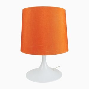 Tischlampe aus Steingut in Orange & Weiß von Rosenthal, 1970er