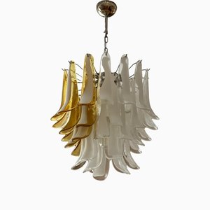 Grand Lustre Murano avec Prismes Mixtes dans le Style de Mazzega