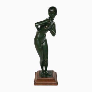 Art Deco Bronze Skulptur Eva