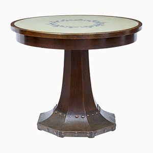 Aesthetic Movement Oak and Copper Center Table, 19th Century