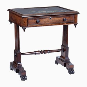 Regency Painted Palisander Side Table with Slate Top, Early 19th Century