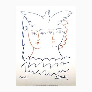 Nach Pablo Picasso, Women and Dove, 20. Jahrhundert, Lithographie