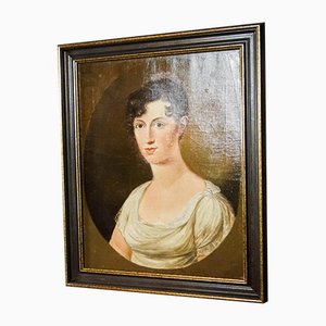 Portrait of Young Lady, Early 1900s, Painting, Framed