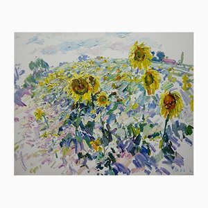 Georgij Moroz, Field of Sunflowers, 2000, Oil Painting