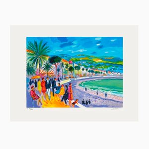 Jean Claude Picot, Französische Riviera: Nice Promenade I, 1990, Lithographie