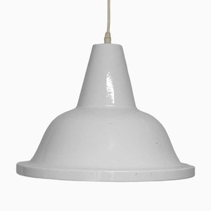 Vintage White Enamel Pendant Lamp