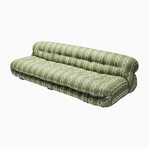 Soriana 4-Seat Sofa in Green by Afra & Tobia Scarpa for Cassina