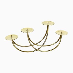 Sculptural Solid Brass Candleholder by Harald Buchrucker, Germany, 1950s