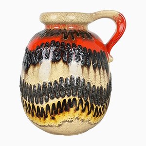 Large Pottery Super Fat Lava Multi-Color 484-30 Vase from Scheurich Wgp, 1970s