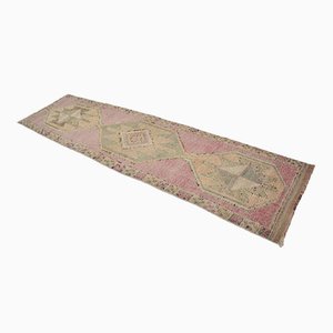 Pink Hallway Turkish Runner Rug