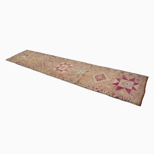 Tapis de Couloir Anatolien Fait Main Orange