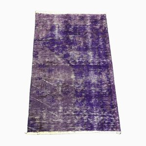 Purple Small Traditional Overdyed Rug