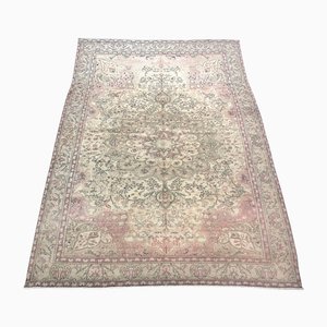 Oriental Turkish Pink and Beige Rug