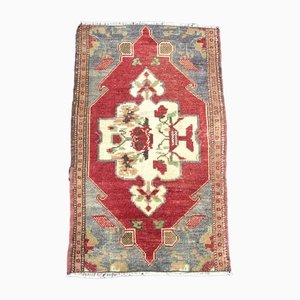 Small Vintage Turkish Bohemian Handmade Rug