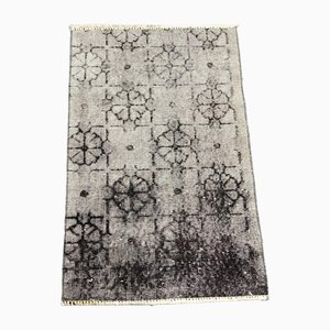 Small Vintage Turkish Bohemian Gray Rug