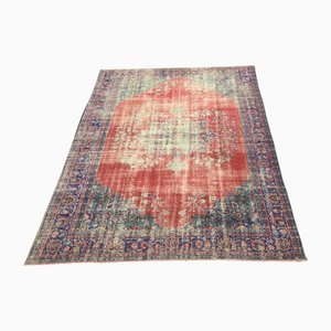 Tapis Vintage Surteinté Rouge, Turquie